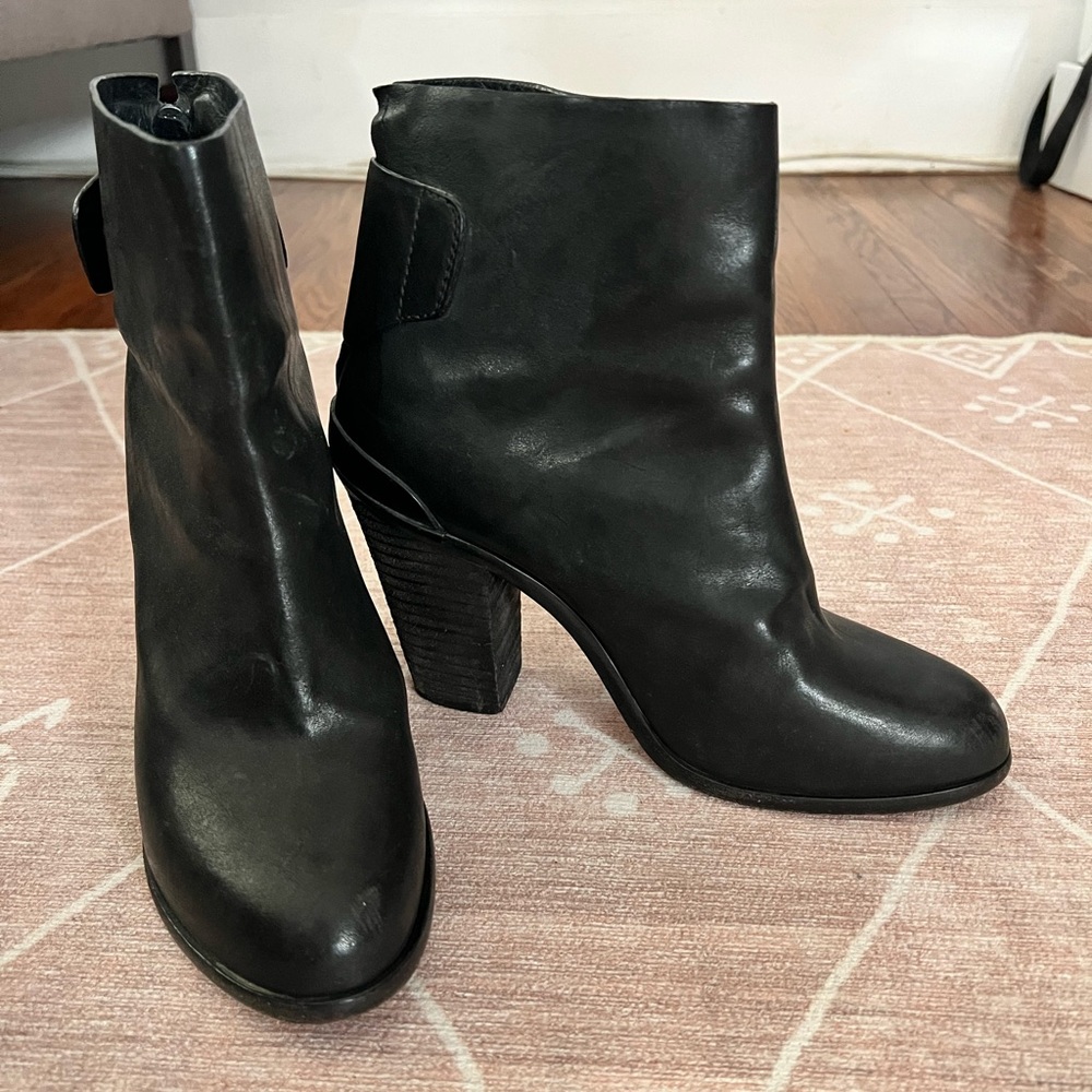 Rag & Bone black heeled booties